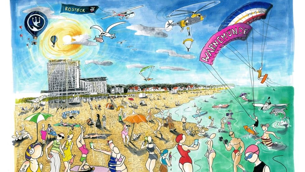 am Strand in Warnemünde, © Sebastian Stave