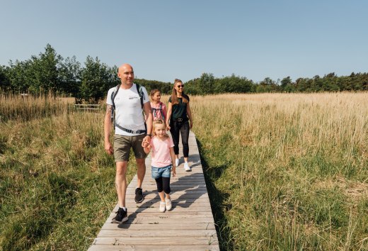 Im Nationalpark Vorpommersche Boddenlandschaft geht die Familie auf eine spannende Entdeckungstour inmitten unberührter Natur. // © MV-T/Petermann Im Nationalpark Vorpommersche Boddenlandschaft geht die Familie auf eine spannende Entdeckungstour inmitten unberührter Natur.