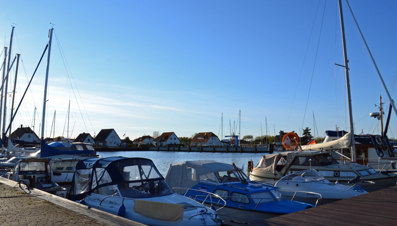 Hafen Neuendorf im Mai 2016, © Hiddenseer Hafen- und Kurbetrieb Hafen Neuendorf im Mai 2016, © Hiddenseer Hafen- und Kurbetrieb