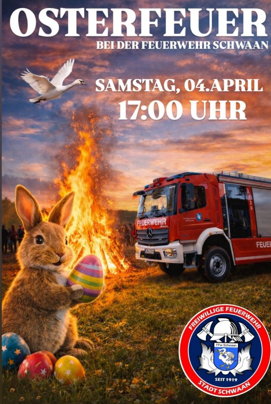 Osterfeuer, &copy; FFW Schwaan