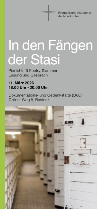 Titelbild Flyer "In den F&auml;ngen der Stasi", &copy; Evangelische Akademie der Nordkirche