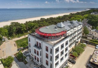 Das Strandhotel Heringsdorf liegt direkt am Strand, © Michael Knüppel