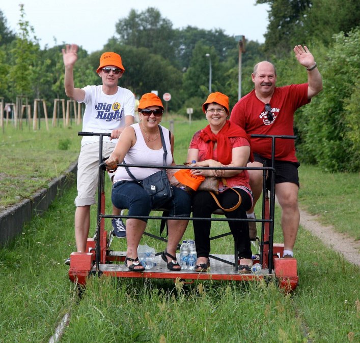 Ankunft in Dargun, &copy; Naturpark Draisine Dargun