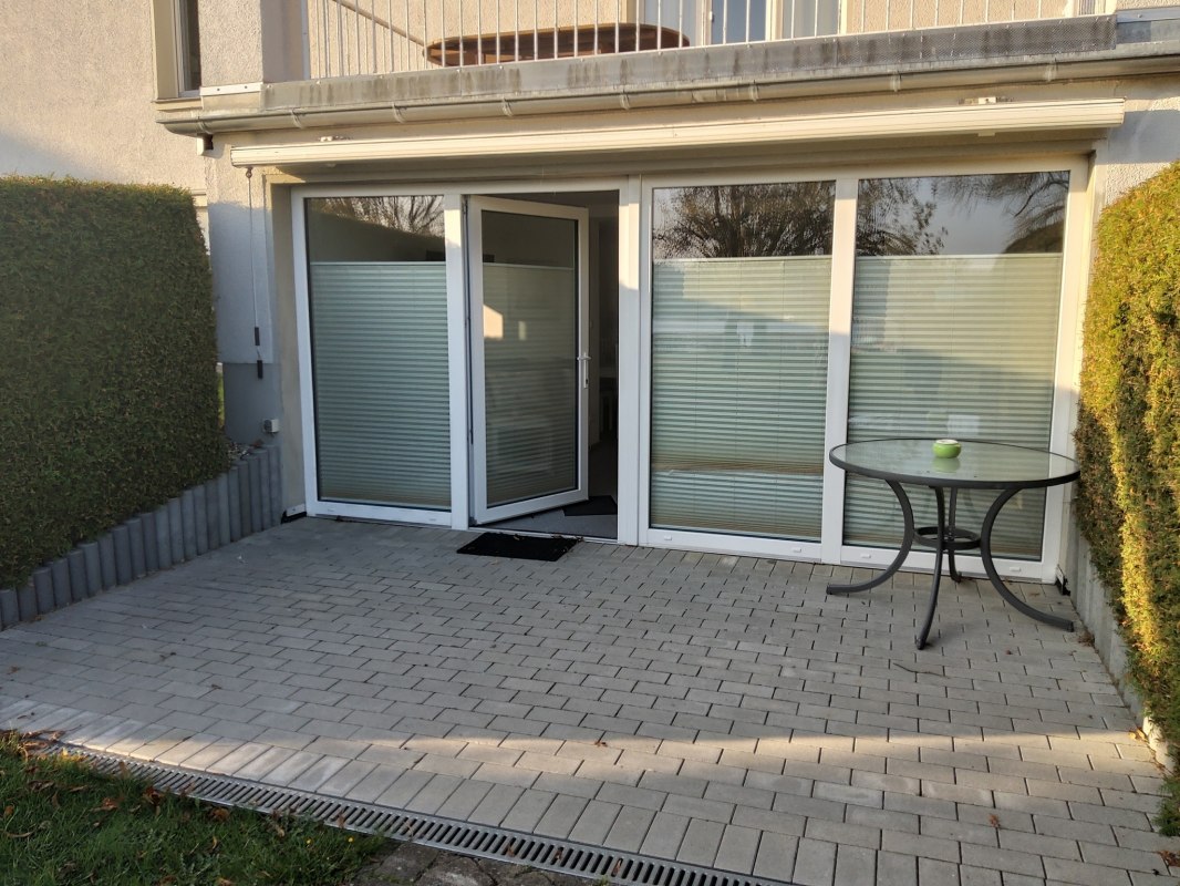 Die Wohnung Nr. 2 ist über die Terrasse stufenlos erreichbar. // © A. Wilken Die Wohnung Nr. 2 ist über die Terrasse stufenlos erreichbar. // © A. Wilken