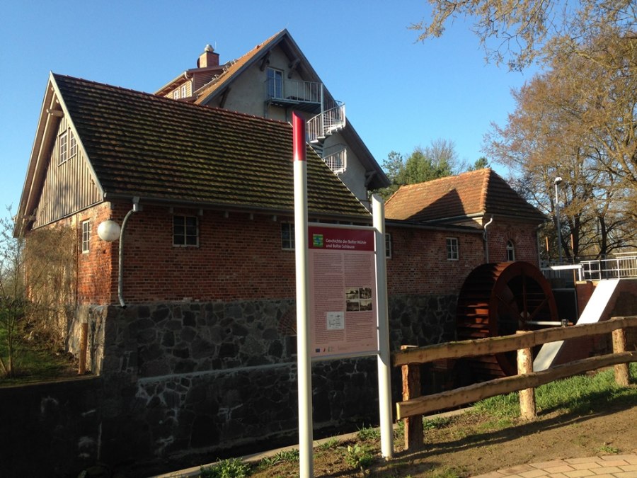 Wasserschaurad und Mühlenflies an der Bolter Mühle, © TDG Rechlin mbH