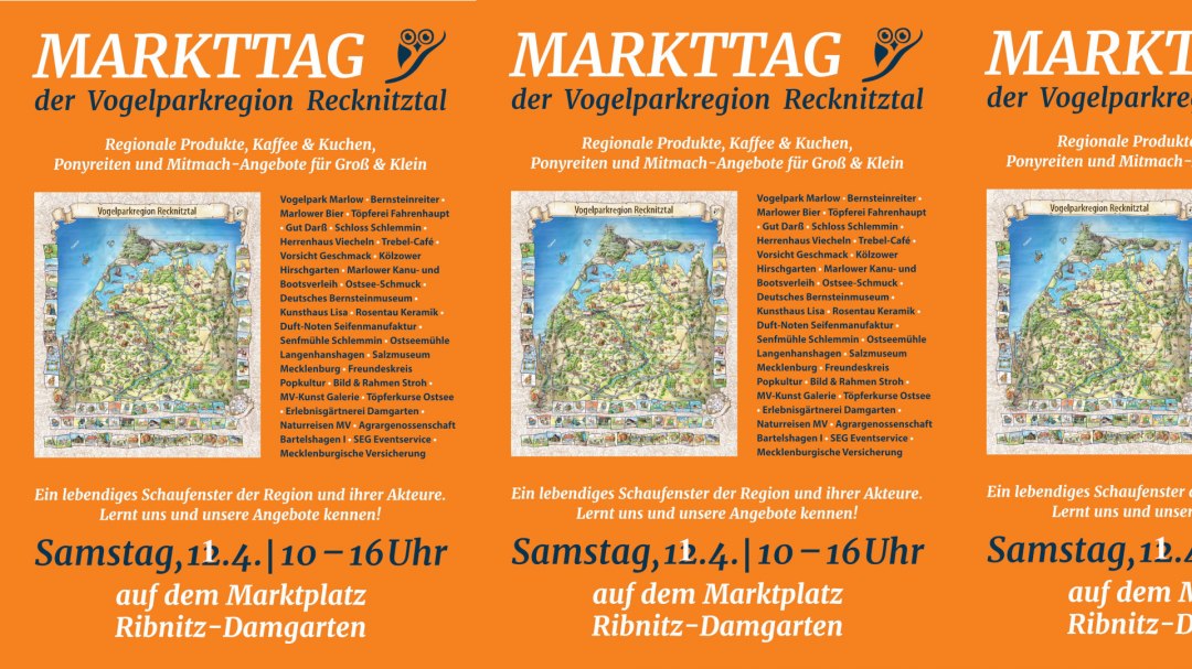 Markttag der Vogelparkregion Recknitztal, © TV VR e.V. Markttag der Vogelparkregion Recknitztal, © TV VR e.V.