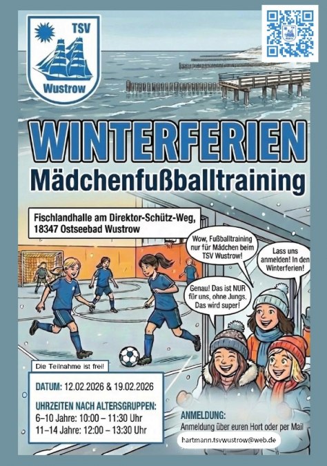 Fussballcamp fuer Maedchen_Winterferien 2026, &copy; TSV Wustrow e.V.