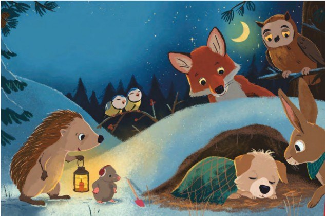 Waldtiere finden einen Hundewelpen im Wald. Der Start einer wundervollen Geschichte., © Stadtbibliothek Stralsund Waldtiere finden einen Hundewelpen im Wald. Der Start einer wundervollen Geschichte., © Stadtbibliothek Stralsund