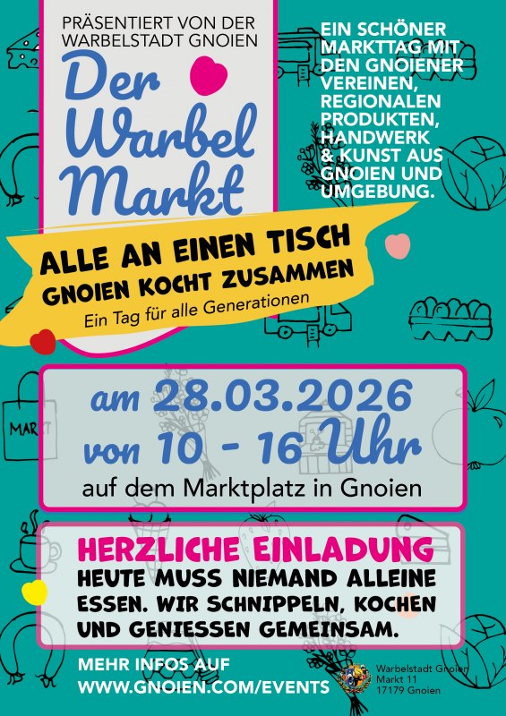 Alle an einen Tisch - Gnoien kocht zusammen, &copy; Warbelstadt Gnoien