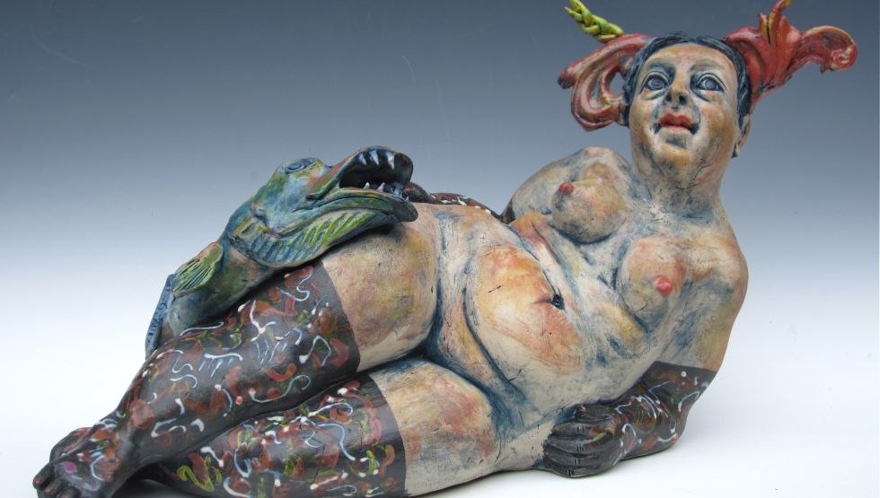 Dame met snoek // &copy; Friedemann Henschel