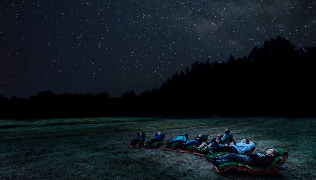 Der Sternenhimmel bei Nacht &uuml;ber der Nossentiner Schwinzer Heide