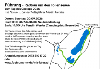 Radtour um den Tollenseseezum Tag des Geotops 2026 // &copy; Fuehrung-Mv.de