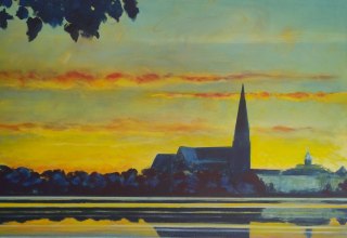 Kai Hoge-Dom zu Schwerin, Acryl auf Leinwand, 80x80 cm. // &copy; Kai Hoge