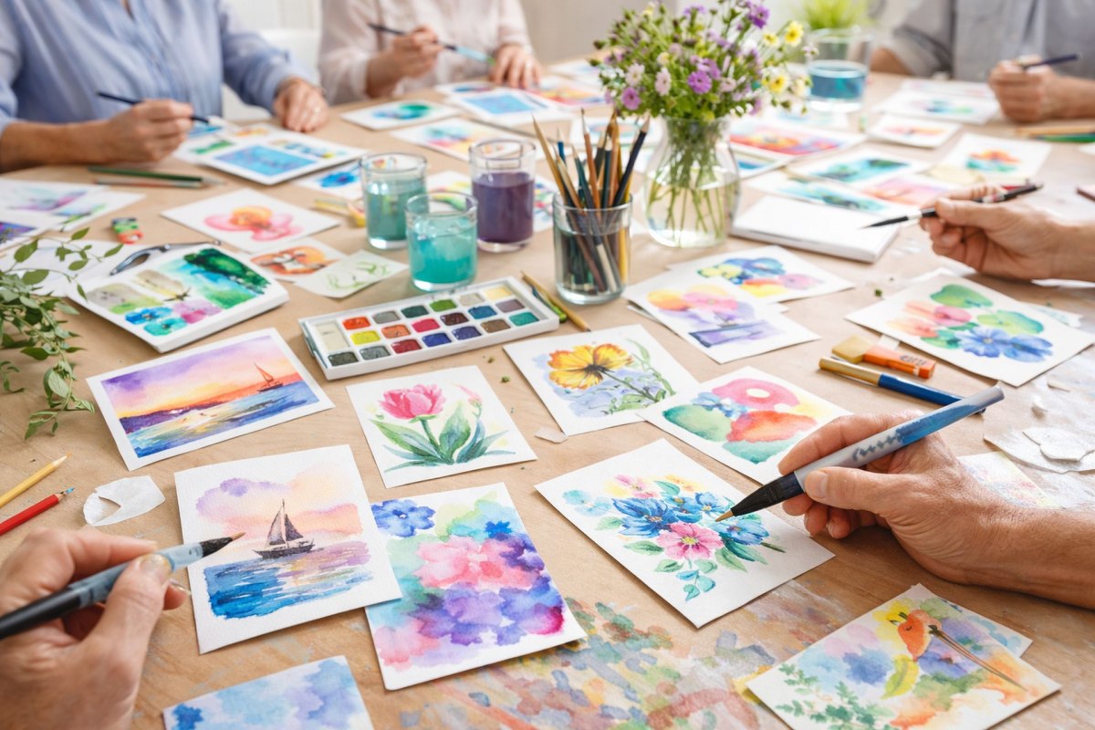 Aquarell-Malkurs, &copy; Kurverwaltung Goehren