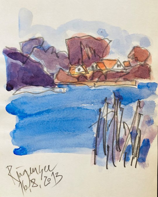 Rügensee, 2013, Bleistift, Aquarell, © Gottreich Albrecht, Rügensee, 2013, Bleistift, Aquarell Rügensee, 2013, Bleistift, Aquarell, © Gottreich Albrecht, Rügensee, 2013, Bleistift, Aquarell