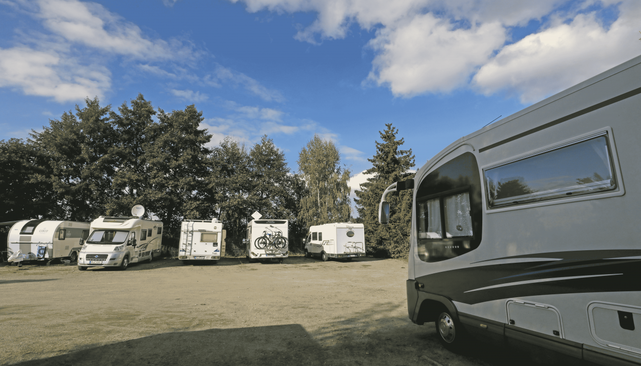 Caravans auf dem Stellplatz, &copy; TMV/Gohlke
