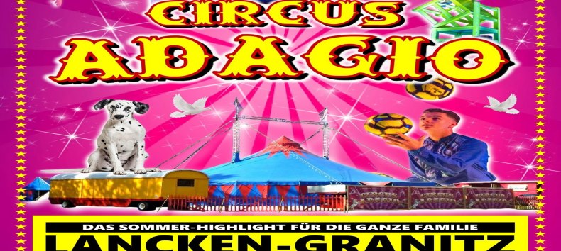 Circus Adagio Plakat Lancken-Granitz 2026 // &copy; Circus Adagio