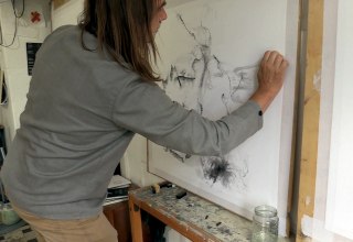 Kabuß zeichnet nach Orgelmusik // © Christiane Hoeg Kabuß zeichnet nach Orgelmusik // © Christiane Hoeg