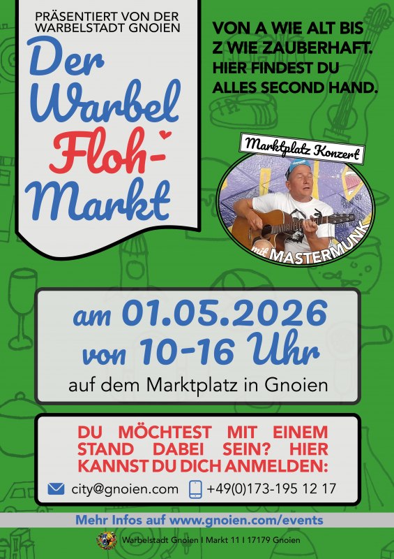 Flohmarkt Poster // © Warbelstadt Gnoien Flohmarkt Poster // © Warbelstadt Gnoien