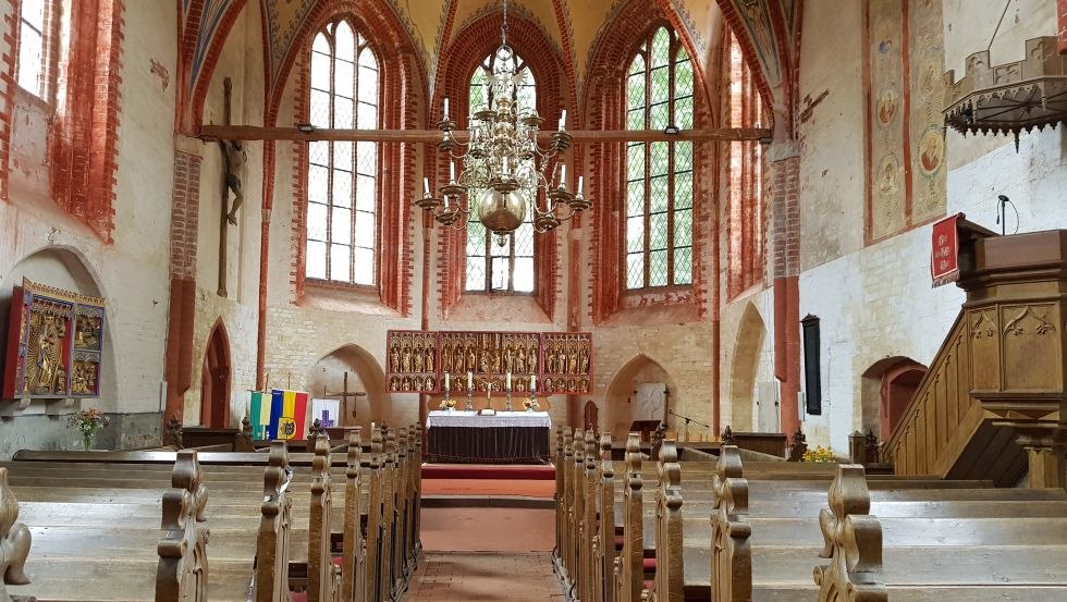 Blick auf den Altar der Inselkirche von Poel // © VMO, R. Kral Blick auf den Altar der Inselkirche von Poel // © VMO, R. Kral
