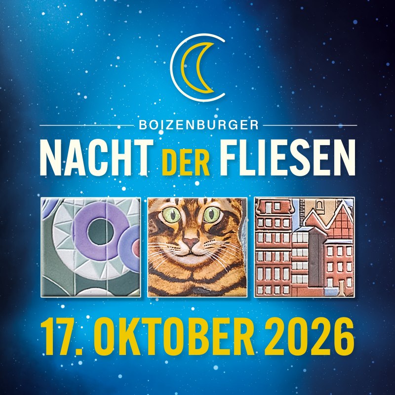 Tegelkunst bij nacht // © Stadt Boizenburg/Elbe Tegelkunst bij nacht // © Stadt Boizenburg/Elbe