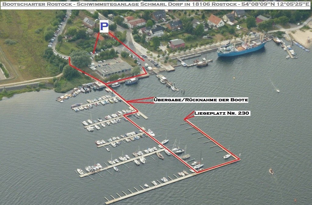 Ansichtskarte Liegeplatz Start- und Zielhafen des Bootes, © Thomas Popp