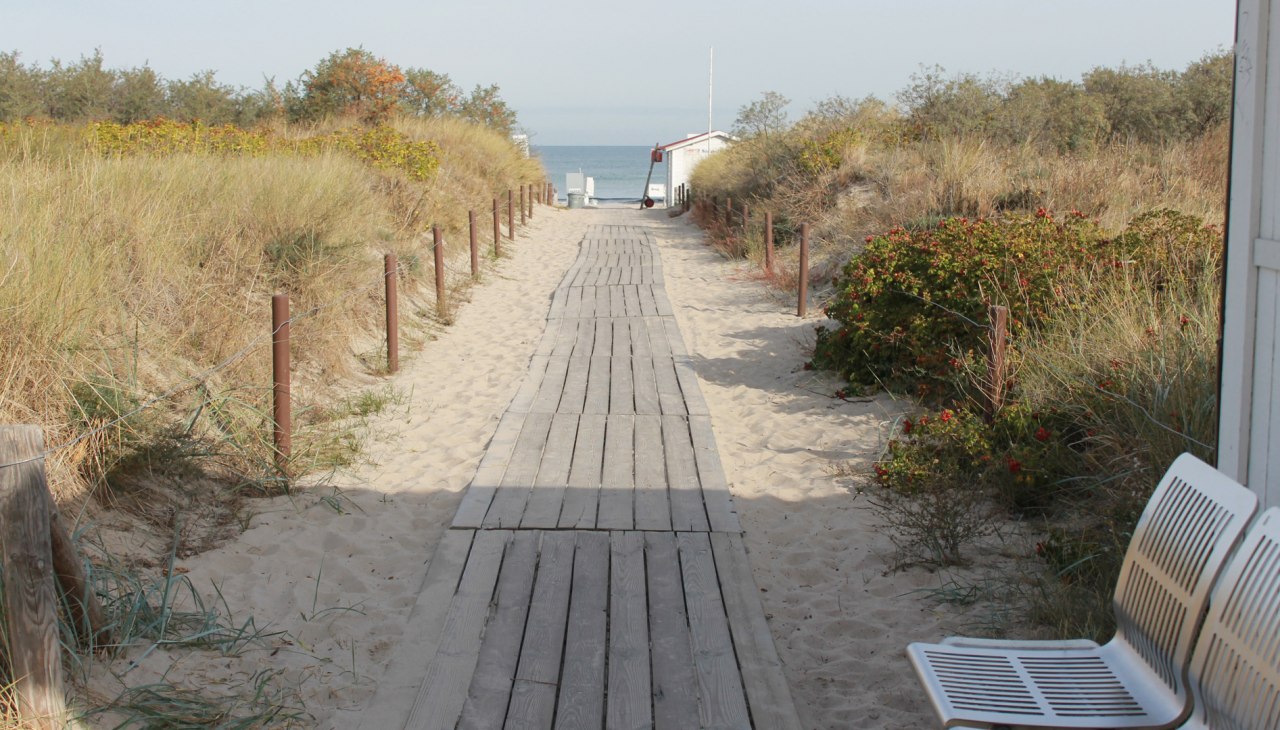 Barrierefreier Strandaufgang 18 in Warnemünde, © TZRW Barrierefreier Strandaufgang 18 in Warnemünde, © TZRW