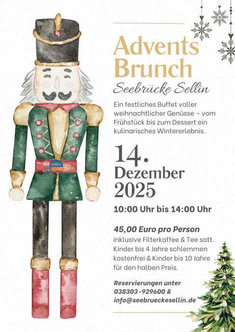 Adventsbrunch Plakat 2025, © Seebrücke Sellin