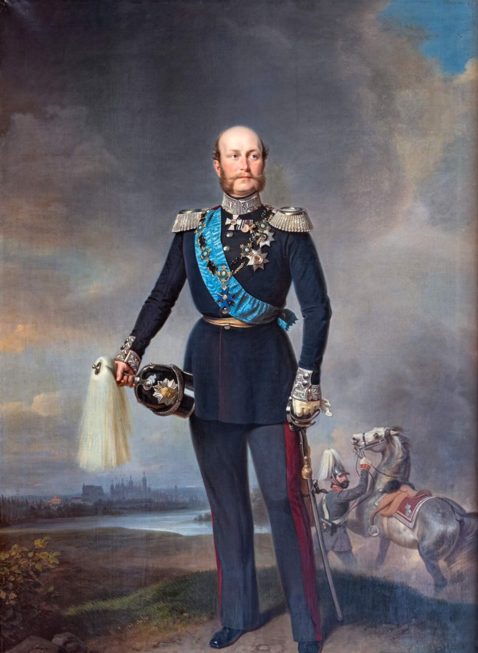 Großherzog Friedrich Franz II. in festlichem Ornat, © TMV/Tiemann Ein Portrait als Malerei von Großherzog Friedrich Franz II.
