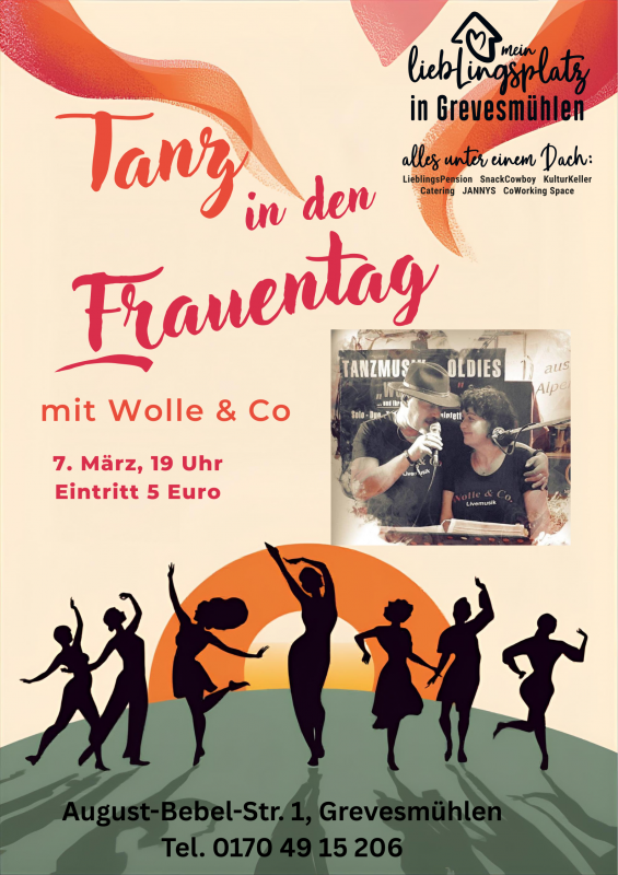 7. M&auml;rz, 19 Uhr, Eintritt 5 Euro, &copy; Mein Lieblingsplatz in Grevesm&uuml;hlen
