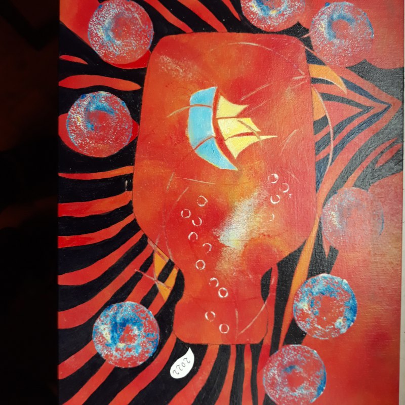 Olieverfschilderij op hout, 2020 // &copy; Nadja Blottner