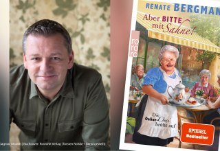Renate Bergmann »Aber bitte mit Sahne!« – Die Online-Omi brüht auf // © Portraitfoto: Dagmar Morath | Buchcover: Rowohlt Verlag (Torsten Rohde – bereitgestellt) Renate Bergmann »Aber bitte mit Sahne!« – Die Online-Omi brüht auf // © Portraitfoto: Dagmar Morath | Buchcover: Rowohlt Verlag (Torsten Rohde – bereitgestellt)
