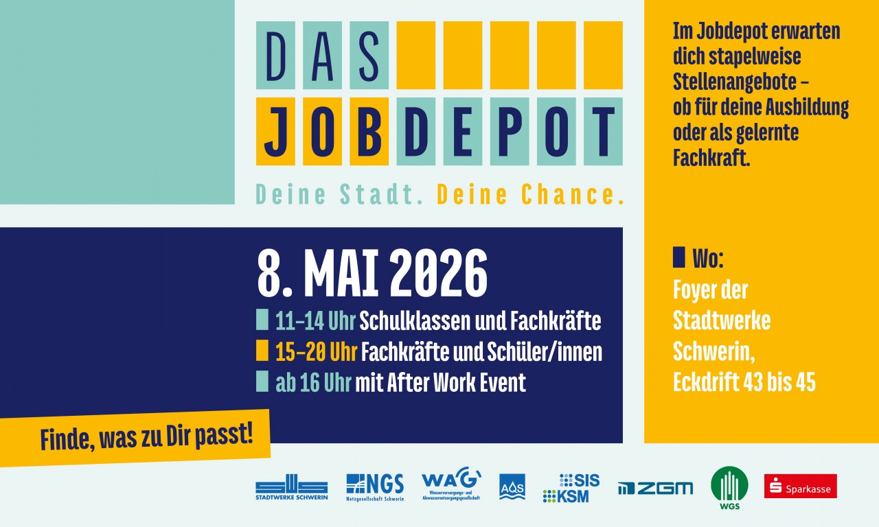 Das Jobdepot ist die Erlebnismesse der kommunalen Arbeitgeber in Schwerin., © maxpress Das Jobdepot ist die Erlebnismesse der kommunalen Arbeitgeber in Schwerin., © maxpress