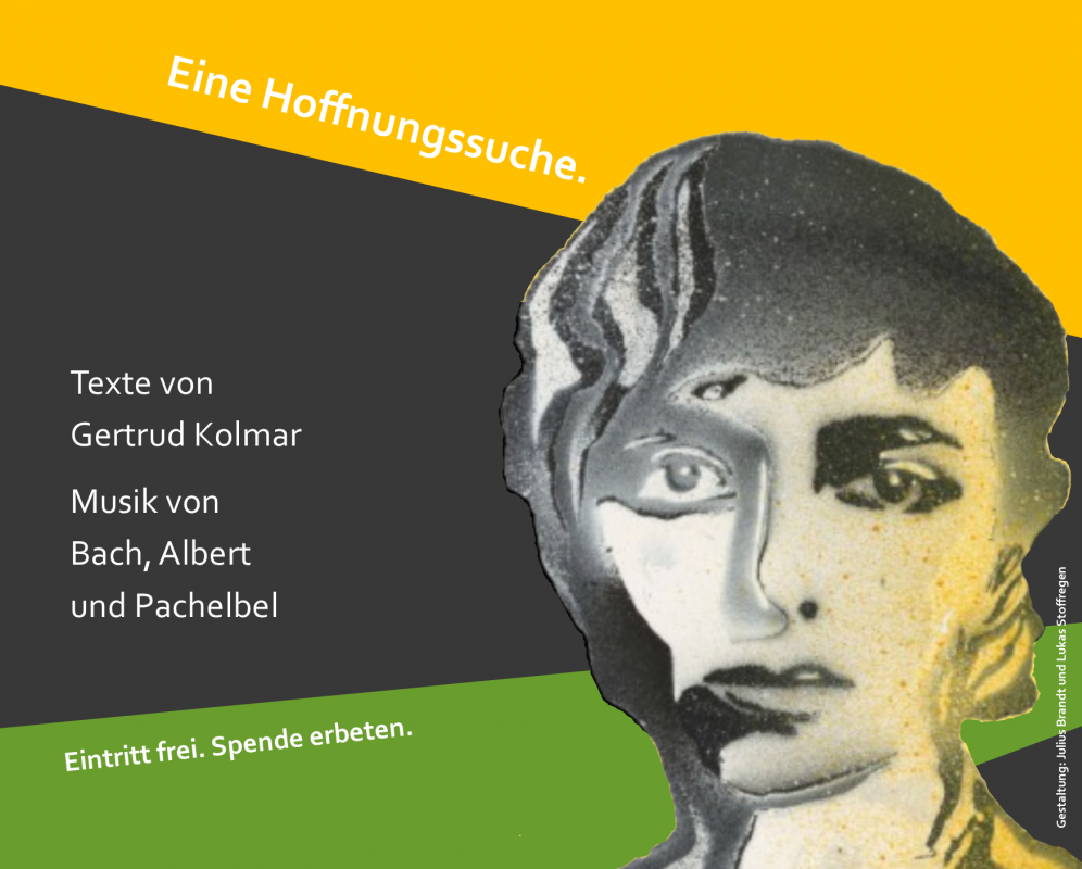 Plakatausschnitt mit Zeichnung von Gertrud Kolmar // &copy; Lukas Stoffregen