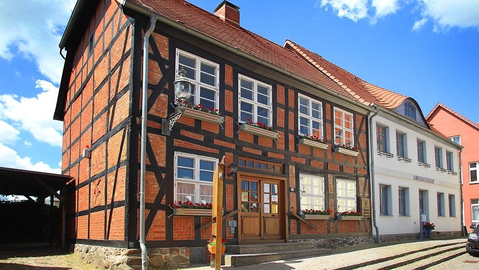 Im ältesten erhaltenen Fachwerkhaus  von Tessin, dem Mühlenhaus, befindt sich das Heimatmuseum, © VOM/ Danny Gohlke
