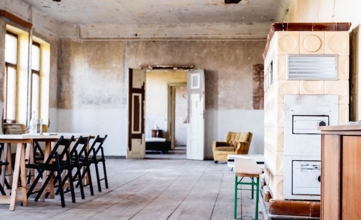 Eerste gebruik als werkruimte in het landhuis Rossin, © Verein Schlösser und Herrenhäuser MV / Lars Schoenherr Eerste gebruik als werkruimte in het landhuis Rossin, © Verein Schlösser und Herrenhäuser MV / Lars Schoenherr