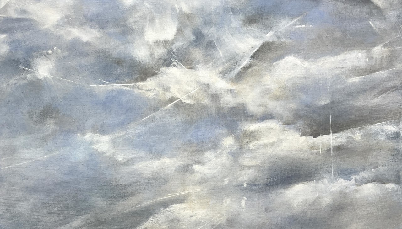 Septemberhemel, acrylverf op doekAteliergalerie Weyer Wismar, &copy; Anja Weyer