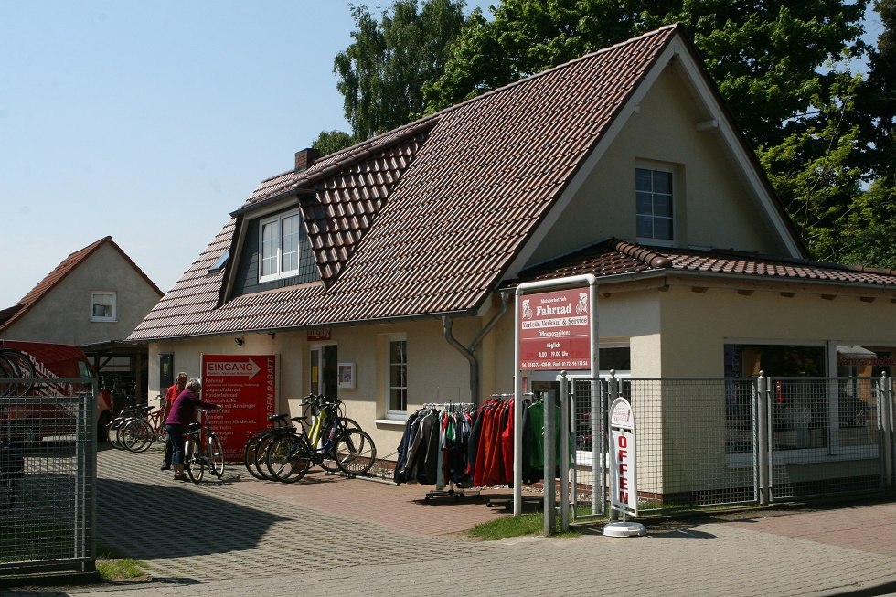 Fahrrad Kruggel in Zinnowitz (Außenansicht), © Sabrina Wittkopf-Schade Fahrrad Kruggel in Zinnowitz (Außenansicht), © Sabrina Wittkopf-Schade