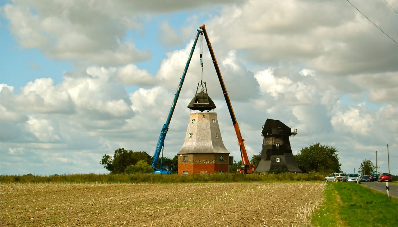 Ein neuer Mühlenkopf!, © Maibritt Olsen Ein neuer Mühlenkopf!, © Maibritt Olsen