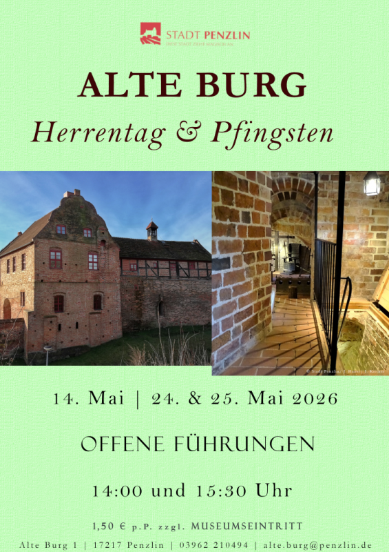Offene F&uuml;hrungen zu Himmelfahrt&Pfingsten // &copy; Museum Alte Burg Penzlin