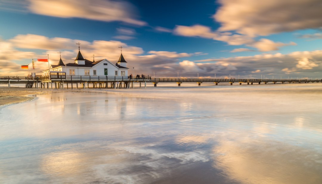 Die Ahlbecker Seebrücke ist sie die älteste in Deutschland. // © MV-T/Hams Die Ahlbecker Seebrücke ist sie die älteste in Deutschland. // © MV-T/Hams