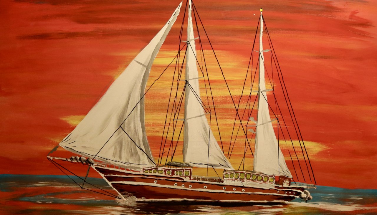 Wolfgang Hube: Segelboot, &copy; W. Hube