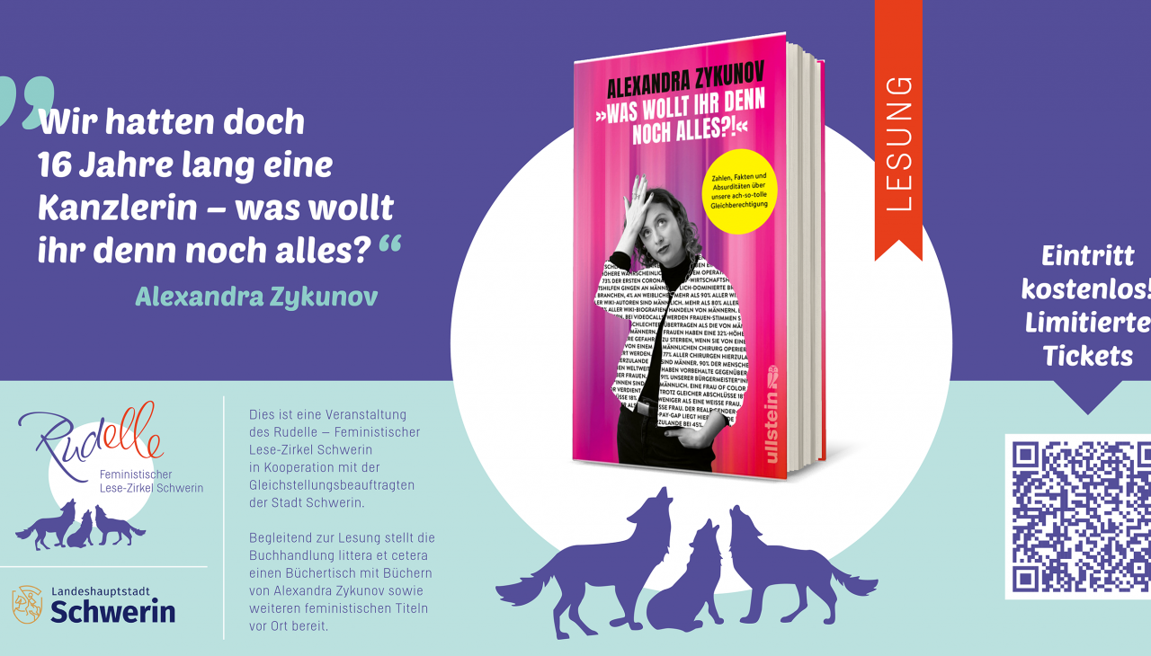 Lesung mit dem Rudelle Schwerin in Kooperation mit der Gleichstellungsbeauftragten der Stadt Schwerin, &copy; Ullstein Verlag