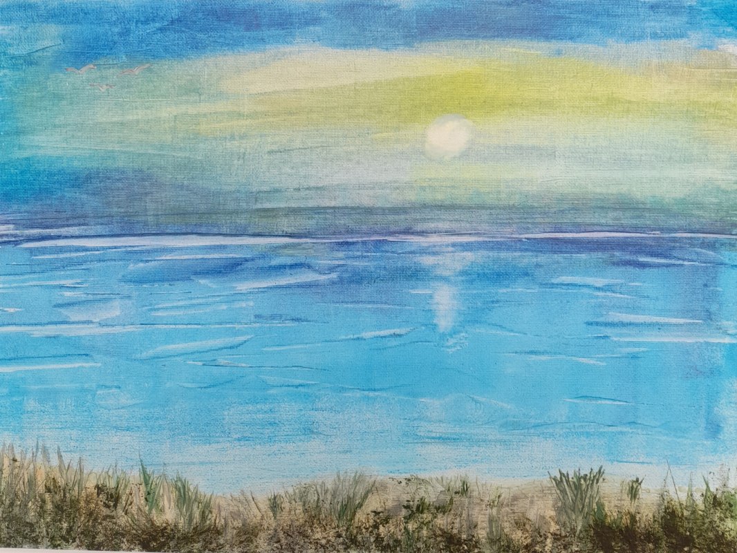 40x50, Leinwand, Encaustik, 2025 // &copy; Maria Lange