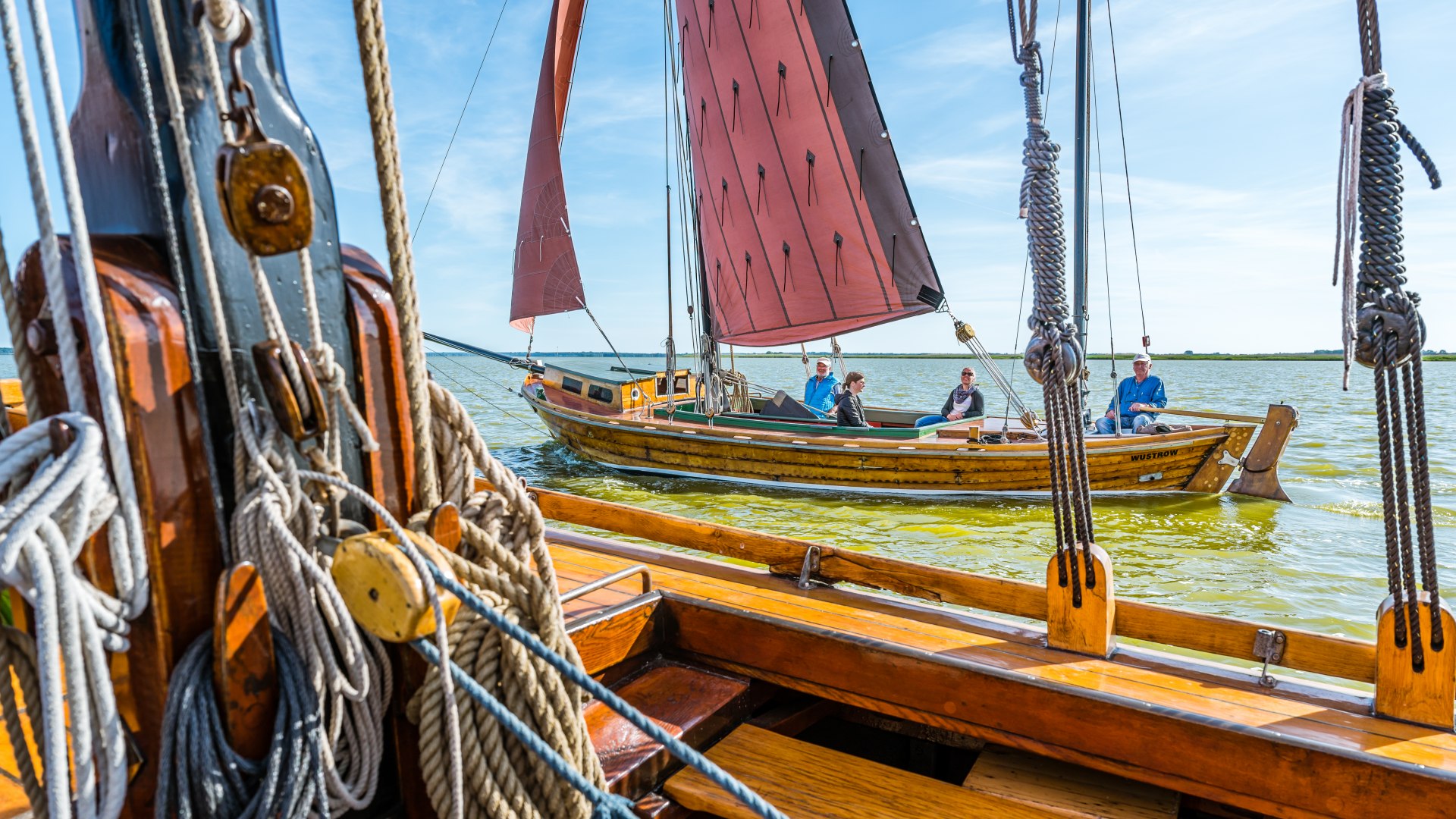 Zeesboote auf dem Bodden // © MV-T/Tiemann Zeesboote auf dem Bodden // © MV-T/Tiemann