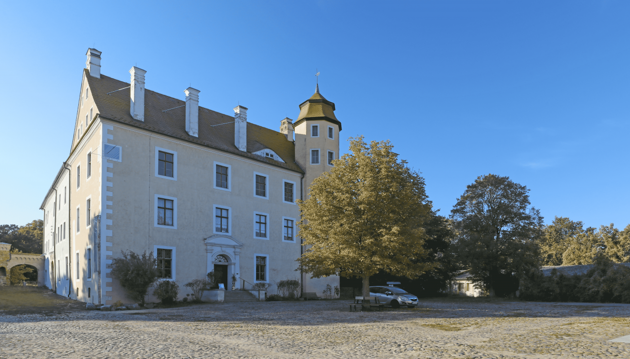 Zijaanzicht van het kasteel, © TMV/Gohlke Zijaanzicht van het kasteel, © TMV/Gohlke