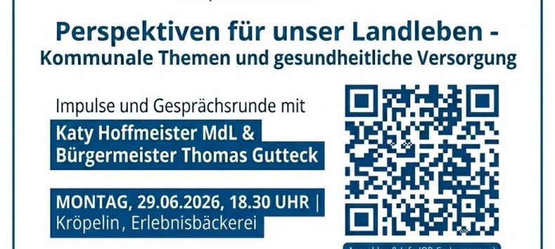 Dorfliebe- SharepicPerspektiven f&uuml;r unser LandlebenKommunale Themen und gesundheitliche Versorgung // &copy; KAS M-V