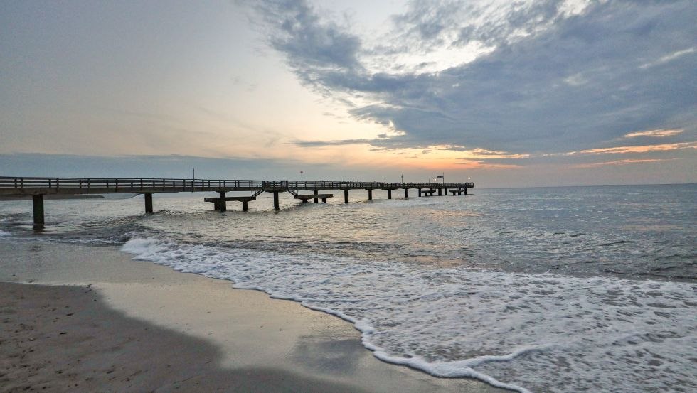 De pier van Rerik bij zonsondergang, © TMV, Danny Gohlke De pier van Rerik bij zonsondergang, © TMV, Danny Gohlke