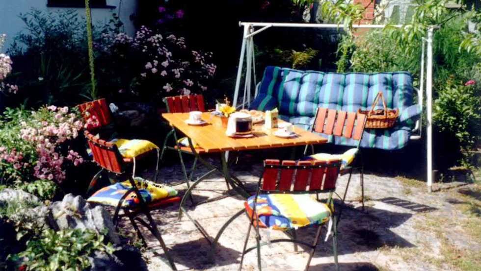 Im Garten entspannen und wohlfühlen. // © Ferienwohnung Groß Im Garten entspannen und wohlfühlen. // © Ferienwohnung Groß
