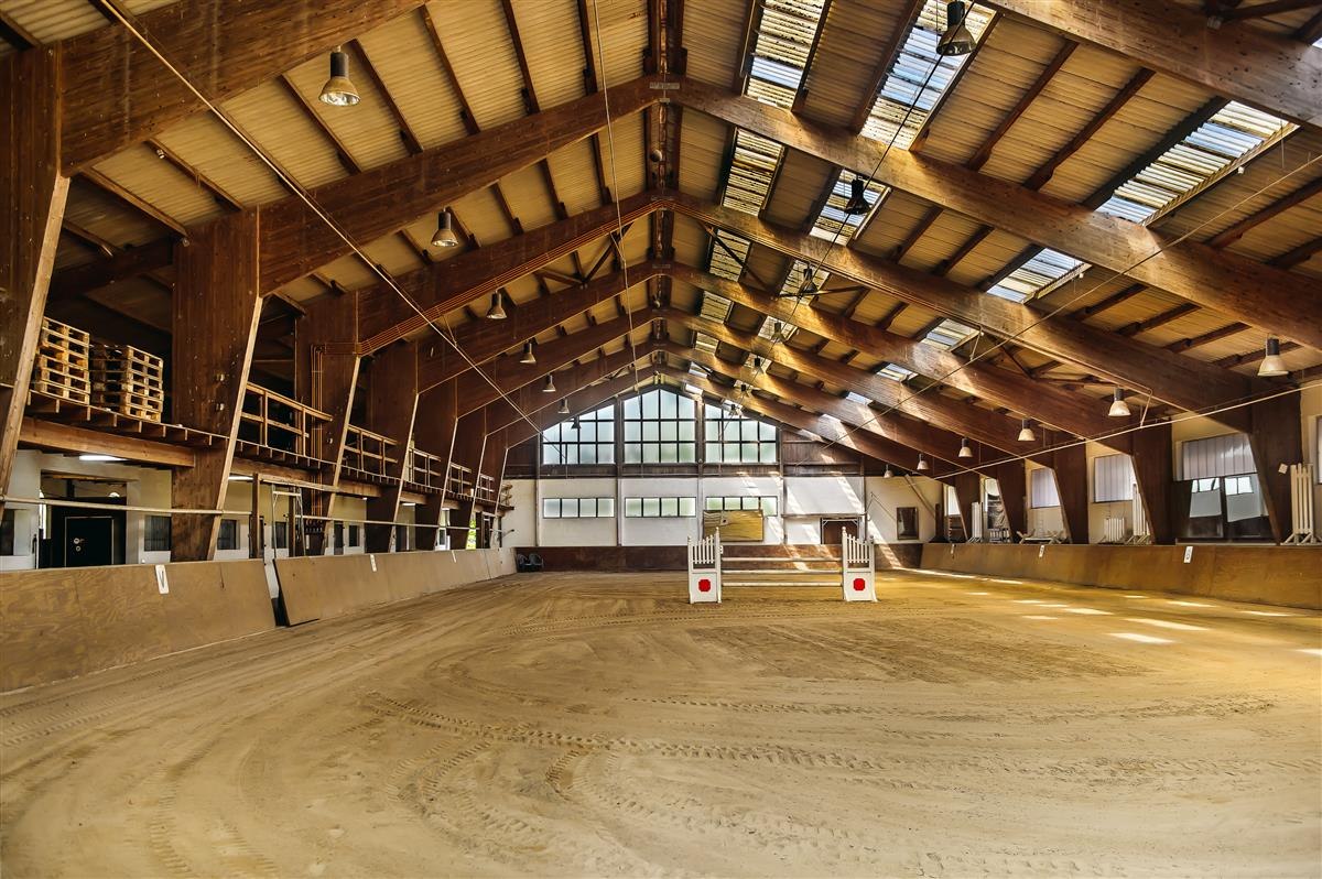 ruime overdekte rijbak // &copy; Bombis